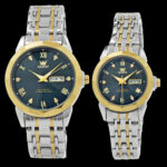 ست ساعت مچی عقربه‌ای زنانه و مردانه مدل کوارتز دو تقویم کد cit-01