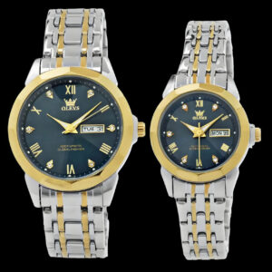 ست ساعت مچی عقربه‌ای زنانه و مردانه مدل کوارتز دو تقویم کد cit-01