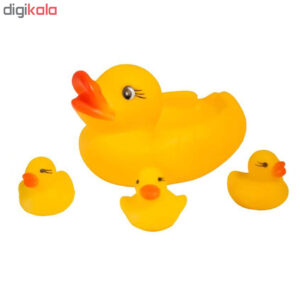 عروسک حمام طرح اردک کد 6_2101 مجموعه 4 عددی
