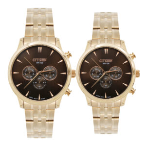 ست ساعت مچی عقربه‌ای کوارتز زنانه و مردانه سیتی زن مدل 98166