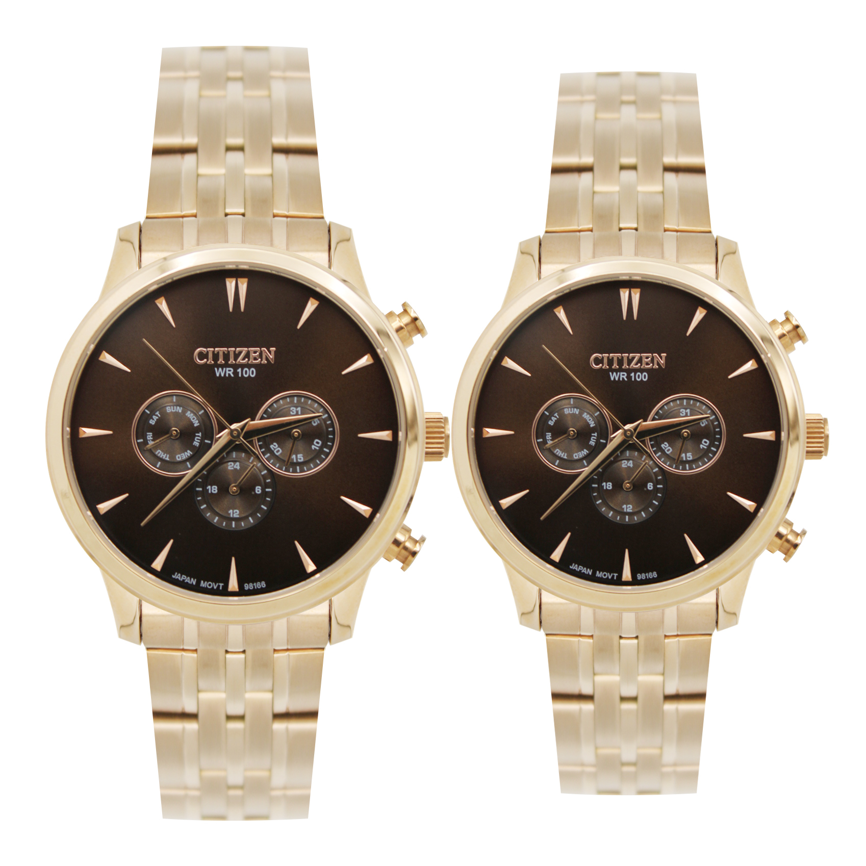 ست ساعت مچی عقربهای کوارتز زنانه و مردانه سیتی زن مدل 98166 ست ساعت مچی عقربهای کوارتز زنانه و مردانه سیتی زن مدل 98166