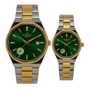 ست ساعت مچی عقربه‌ای کوارتز زنانه و مردانه الگنگس مدل EL8563_SS