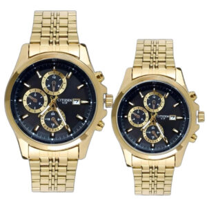 ست ساعت مچی عقربه‌ای کوارتز زنانه و مردانه مدل تک موتور کورنو کد 002