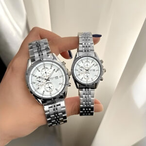 ست ساعت مچی عقربه‌ای کوارتز زنانه و مردانه مدل تک موتور کورنو کد 001