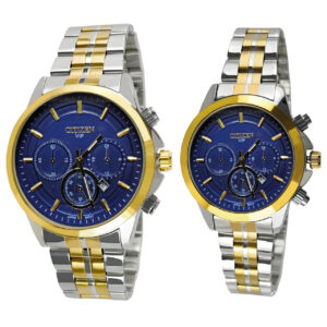 ست ساعت مچی عقربه‌ای کوارتز زنانه و مردانه مدل تک موتور کد 06