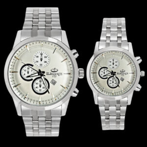 ست ساعت مچی عقربه‌ای کوارتز زنانه و مردانه مدل تک موتور طرح کورنو کد 003