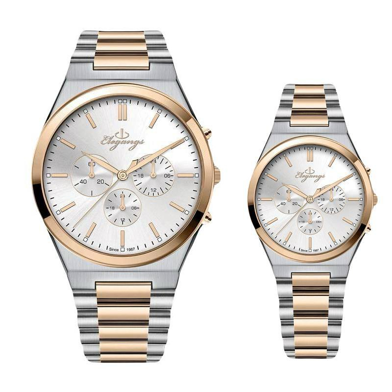 ست ساعت مچی عقربهای کوارتز زنانه و مردانه الگنگس مدل el55989 ست ساعت مچی عقربهای کوارتز زنانه و مردانه الگنگس مدل el55989