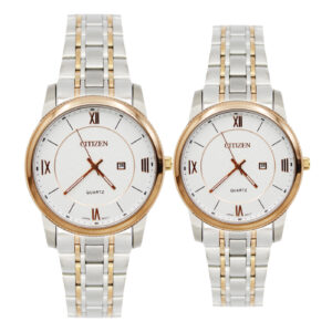 ست ساعت مچی عقربه‌ای کوارتز زنانه و مردانه سیتی زن مدل 2135