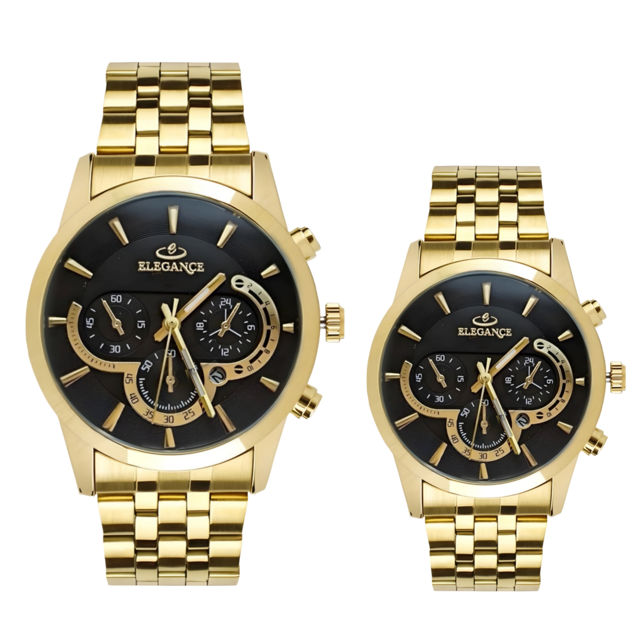 ست ساعت مچی عقربهای کوارتز زنانه و مردانه مدل کلاسیک تک موتوره بند فلزی کد E1 ست ساعت مچی عقربهای کوارتز زنانه و مردانه مدل کلاسیک تک موتوره بند فلزی کد E1