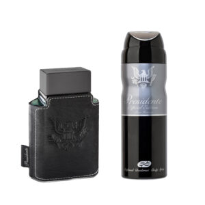 ادو تویلت مردانه عماد آرا مدل Presidente حجم 100 میلی لیتر به همراه اسپری خوشبو کننده بدن مردانه عماد آرا مدل Presidente حجم 200 میلی لیتر