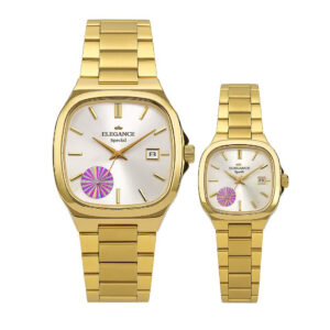 ست ساعت مچی عقربه‌ای کوارتز زنانه و مردانه الگنگس مدل EL2466_SS